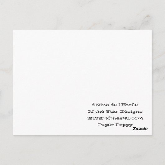 紙ポピー ポストカード (裏面)