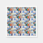 紙ポルトガル国旗とアゾレス国旗 スタンダードカクテルナプキン (正面)