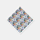 紙ポルトガル国旗とアゾレス国旗 スタンダードカクテルナプキン (角)