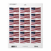 紙マッシュアメリカ国旗 ラベル (フルシート)