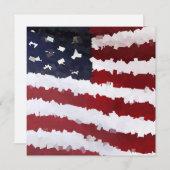 紙マッシュアメリカ国旗 招待状 (正面/裏面)