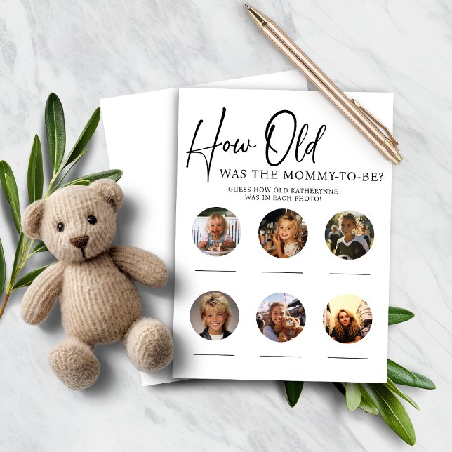 紙ママが赤ちゃんシャワーのゲームをいくつだった (PAPER How Old Was Mommy to Be Baby Shower Game)