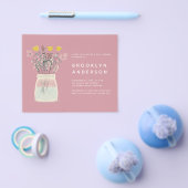 紙メイスンジャーブベイビーシャワー招待状 チラシ (シングル)