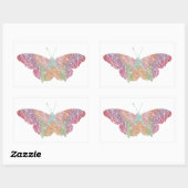 紙モザイクバタフライシール 長方形シール (シート)