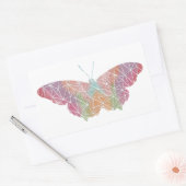 紙モザイクバタフライシール 長方形シール (封筒)