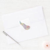 紙モザイクピーコックステッカー スクエアシール (封筒)