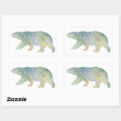 紙モザイクポーラベアシール 長方形シール (シート)