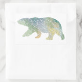 紙モザイクポーラベアシール 長方形シール (バッグ)