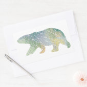 紙モザイクポーラベアシール 長方形シール (封筒)