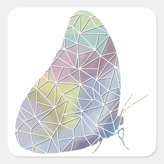 紙モザイクモルフォステッカー スクエアシール (正面)