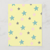 紙ユニコーンガール1stバースデーイエロー招待状 チラシ (裏面)