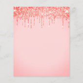 紙ユニコーン顔グリッター誕生日招待状 チラシ (裏面)