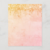 紙ユニコーン顔グリッター誕生日招待状 チラシ (裏面)