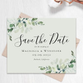 紙ユーカリ写真結婚式の日付を保存 チラシ