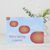 紙ランタンカスタマイズパーティの招待状 招待状 (スタンド正面)