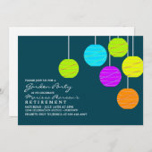 紙ランタンズガーデンパーティの招待状 招待状 (正面/裏面)