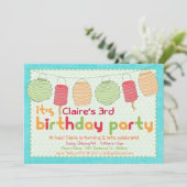 紙ランタンパーティの招待状 招待状 (スタンド正面)