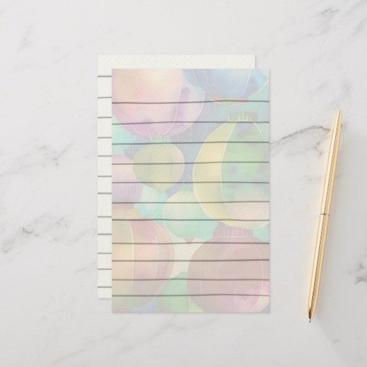 紙ランタン文具 便箋 (正面/裏面インサイチュ)