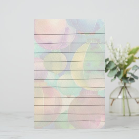 紙ランタン文具 便箋 (スタンド正面)