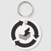 紙リサイクルキーチェーン キーホルダー (正面)