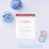 紙レッドグリッター第21パーティー招待状 チラシ (シングル)