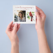 紙レッド(鳥)ショウジョウコウカンチョウ記念葬式プログラム チラシ (手)