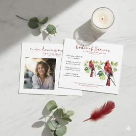 紙レッド(鳥)ショウジョウコウカンチョウ記念葬式プログラム チラシ