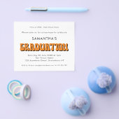 紙レトロヴィンテージオレンジ写真卒業パーティー チラシ (シングル)