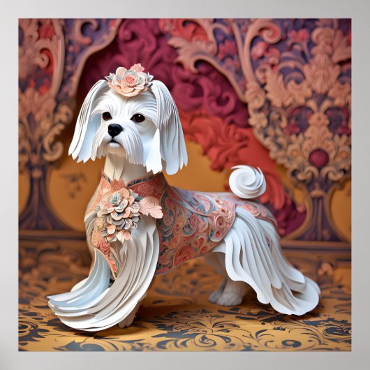 紙ロココマルチーズパステルカラー ポスター (正面)