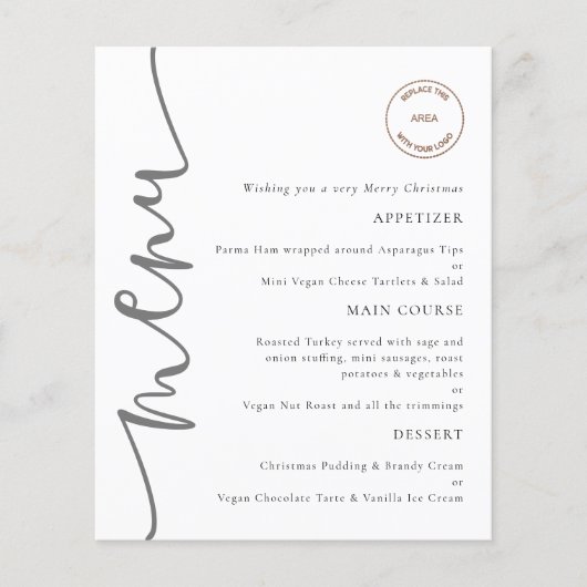 紙ロゴシルバークリ企業のスマスパーティー チラシ (正面)