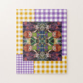 紙人形の格子状パズル ジグソーパズル (縦)