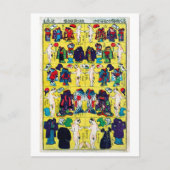 紙人形の猫歌川吉藤浮世絵 ポストカード (正面)