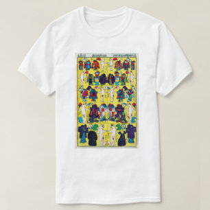 紙人形の猫歌川吉藤浮世絵 Tシャツ
