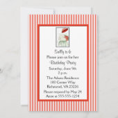 紙人形の誕生日パーティー 招待状 (裏面)