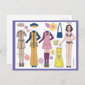 紙人形はがき ポストカード (正面/裏面)