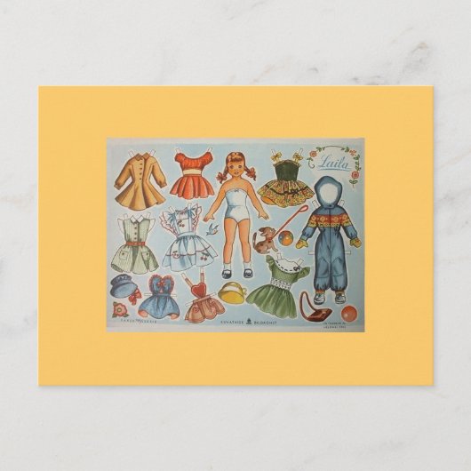 紙人形ポストカード ポストカード (正面)