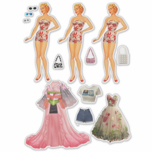 紙人形 シール (正面)