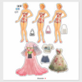 紙人形 シール (シート)