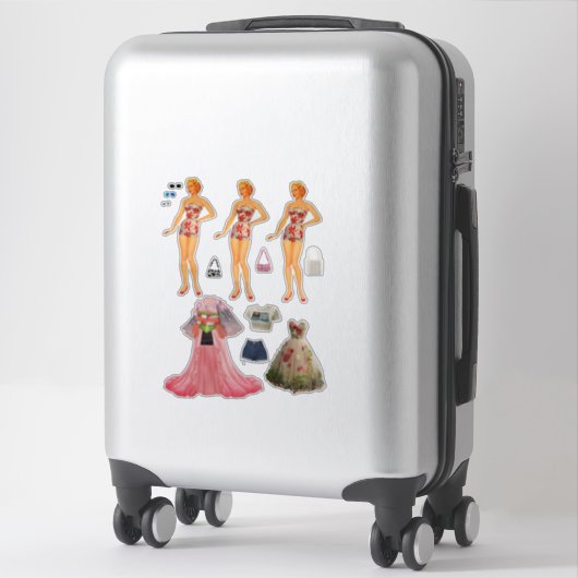 紙人形 シール (スーツケース)