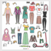 紙人形 シール (シート)