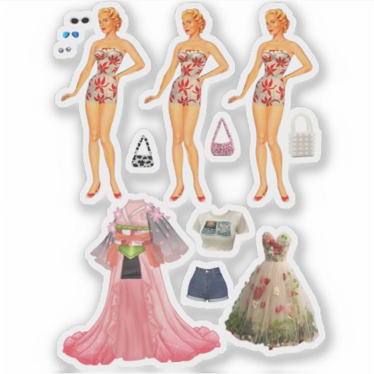 紙人形 シール (正面)