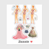 紙人形 シール (シート)