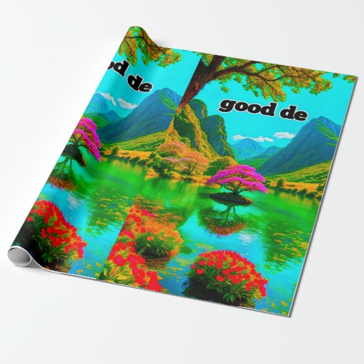 紙仕上げ：マットラッピング紙 ラッピングペーパー (アンロールド)