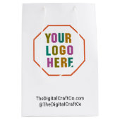 紙会社のロカスタムゴを持つ抱き枕、ミニムなし ミディアムペーパーバッグ (正面)