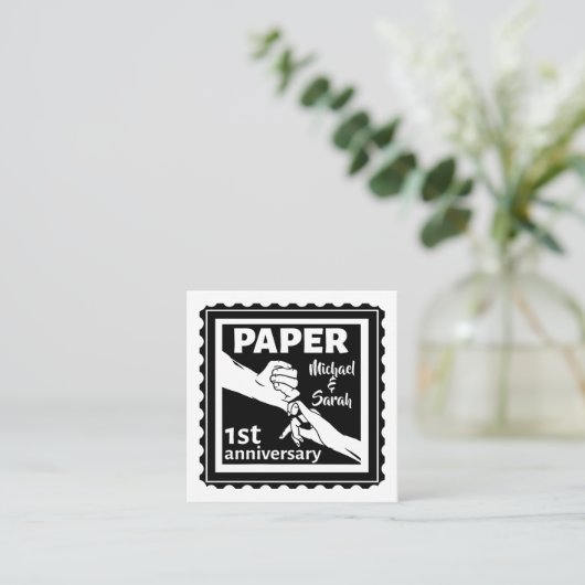 紙伝統的一結婚周年記念 エンクロージャーカード (スタンド正面)