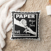 紙伝統的一結婚周年記念 クッション (ブランケット)