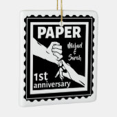紙伝統的一結婚周年記念 セラミックオーナメント (右)