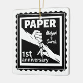 紙伝統的一結婚周年記念 セラミックオーナメント (左)