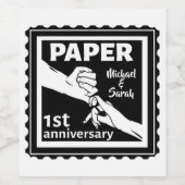 紙伝統的一結婚周年記念 ワインラベル (シングルラベル)