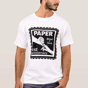 紙伝統的一結婚周年記念 Tシャツ